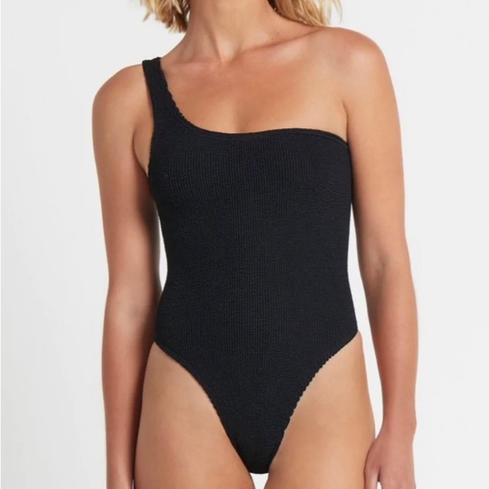 Bond eye Black Eco One Shoulder Oscar One Piece in Black